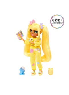 RAINBOW HIGH Jr High Pj Party - Sunny, Yellow 9" Posable Blonde Fashion Doll With Soft Onesie, Slippers, Fun Play Accessories, Great Toy Gift For Girls Kids Ages 4-12 Years  - Image 5