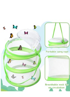 4 Pcs Butterfly Habitat Cage Bulk, Insect Butterfly Net Giant Collapsible Insect Mesh Cage Terrarium Pop-up Clear Mesh Caterpillars Habitat Cage with Zipper Door(5.51 x 7.09 Inch) - pzsku/Z89E46E9F619680F734EAZ/45/_/1698737645/f9c8c8ba-1537-44ea-9864-b3626c798864