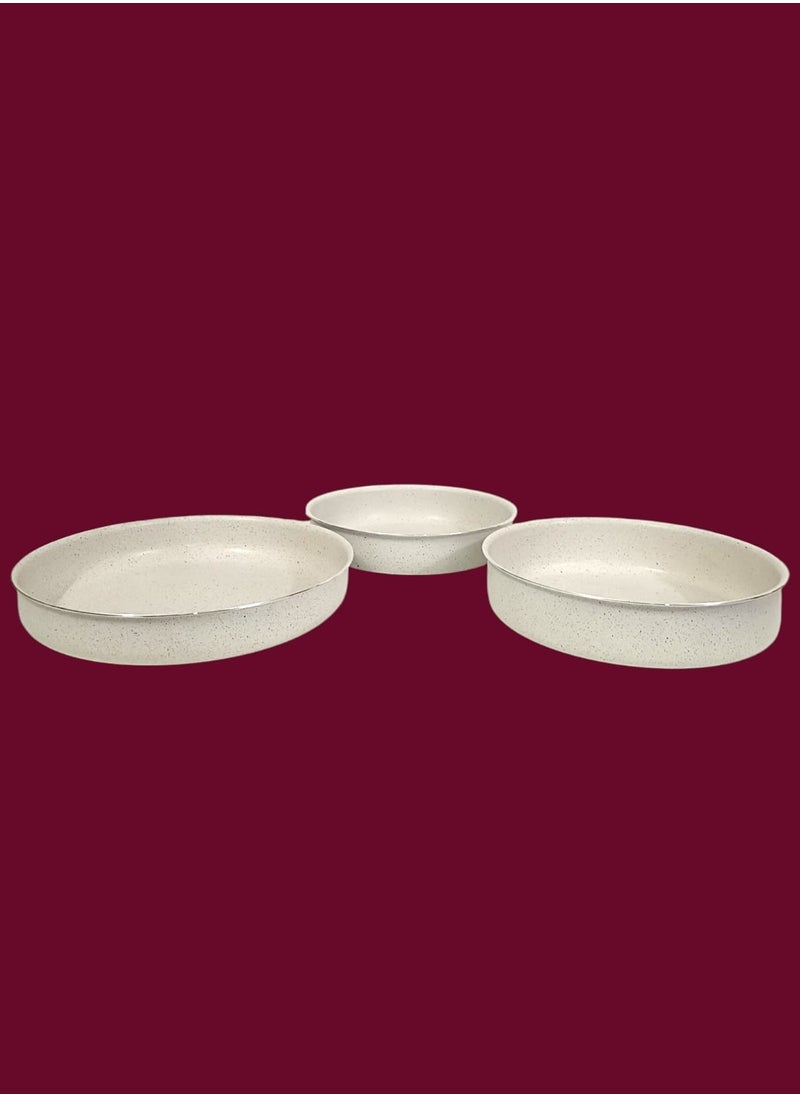 Rema Granite Round Oven Tray Set 3 Pieces Size 26 + 28 + 32  - Image 3