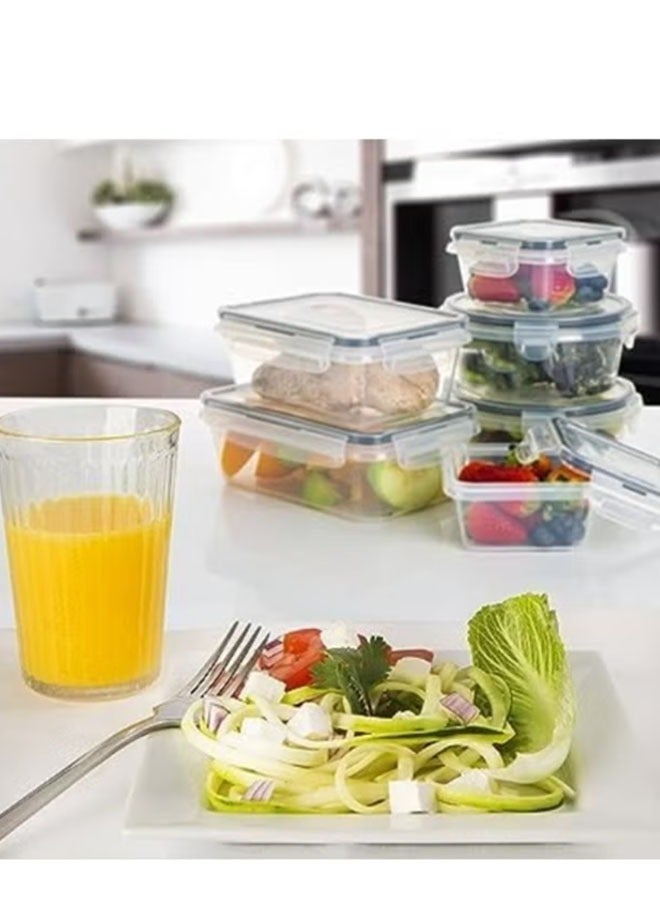 12-Piece Food-Grade BPA-Free Storage Container Set, 5 Sizes Leakproof Airtight, Microwave  Dishwasher Safe, Stackable for Fridge/Pantry (Top Choice for Middle East Kitchen Organization) - Image 2