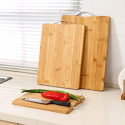 KIDINGTON Bamboo Chopping Board Wooden Vegetable Cutting Board Large32x22x18 CM Rectange - Image 4