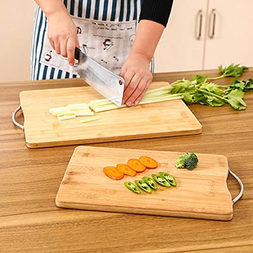 KIDINGTON Bamboo Chopping Board Wooden Vegetable Cutting Board Large32x22x18 CM Rectange - Image 3