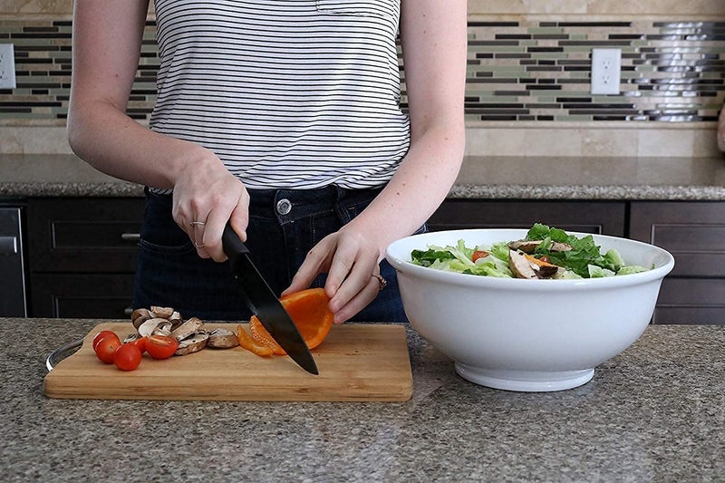 KIDINGTON Bamboo Chopping Board Wooden Vegetable Cutting Board Large32x22x18 CM Rectange - Image 5