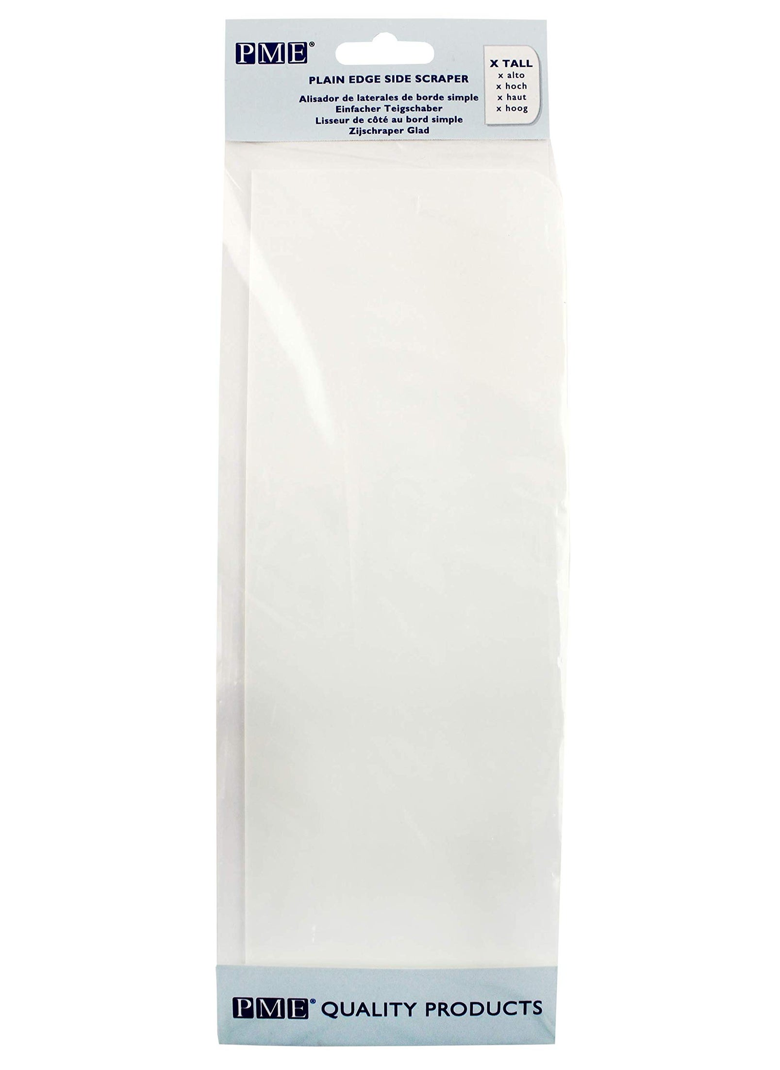 PME PME Tall Cake Plain Edge Plastic Side Scraper 10 x 93 Inces White Standard 