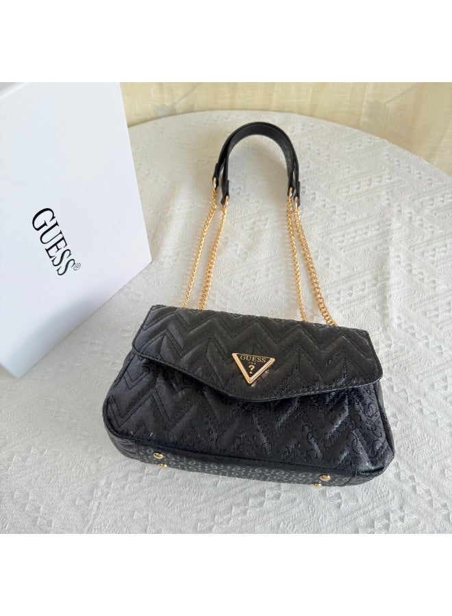 GUESS Fashion Adelasia Convertible Crossbody Flap Bag Women's bag，Black - Image 2