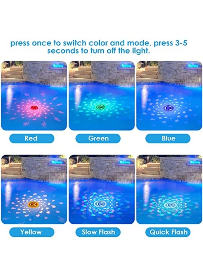 Generic Floating Swimming Pool Lights, Fish Pattern 1PCS Color Changing Pool Light Underwater Float, 4 Colors 2 Modes, Glow Hot Bath Tub Pond Decor Kids Light-up Toy (3AAA Batteries are Needed. Not Included)  - Image 4