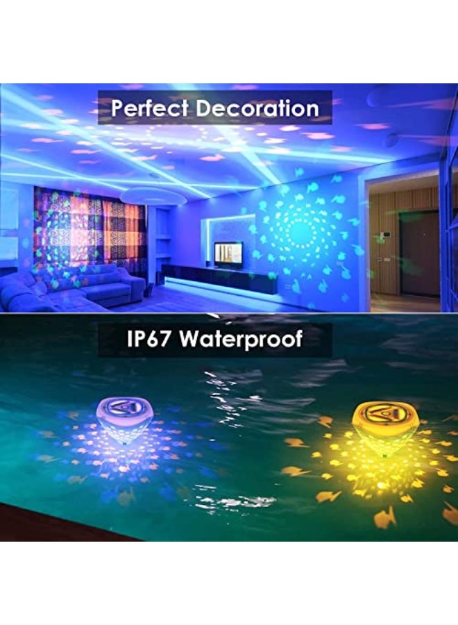 Generic Floating Swimming Pool Lights, Fish Pattern 1PCS Color Changing Pool Light Underwater Float, 4 Colors 2 Modes, Glow Hot Bath Tub Pond Decor Kids Light-up Toy (3AAA Batteries are Needed. Not Included)  - Image 3