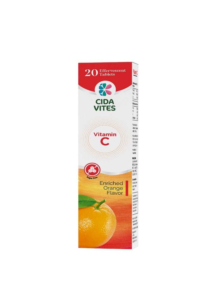 CIDA VITES vitamin C effervescent tablet( orange flavour)