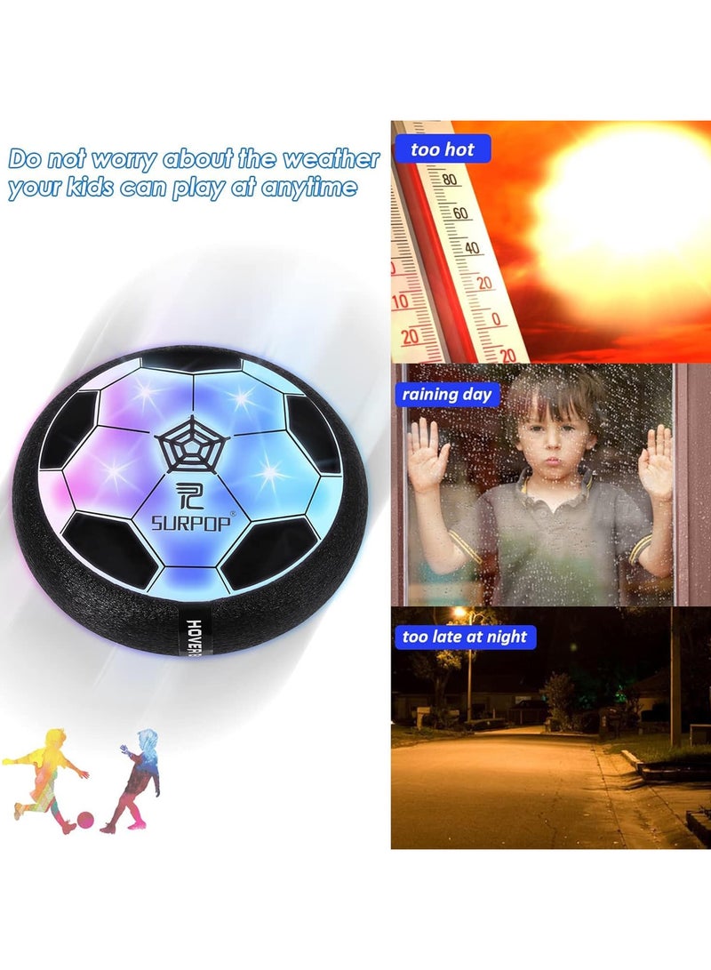 Hover Soccer Ball, Hovering Toy Set with LED Light for Indoor and Outdoor, Gift for Boys Ages 6-12, Foam Rubber  - Image 4