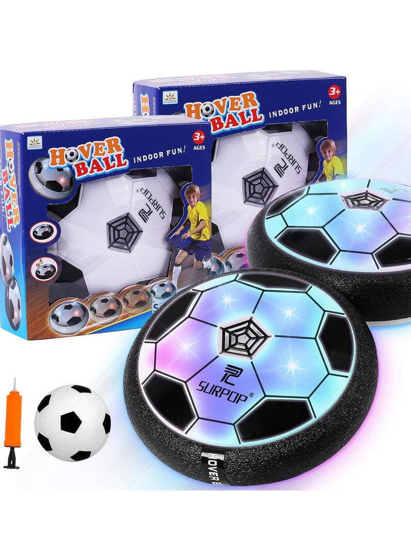 Hover Soccer Ball, Hovering Toy Set with LED Light for Indoor and Outdoor, Gift for Boys Ages 6-12, Foam Rubber  - Image 1