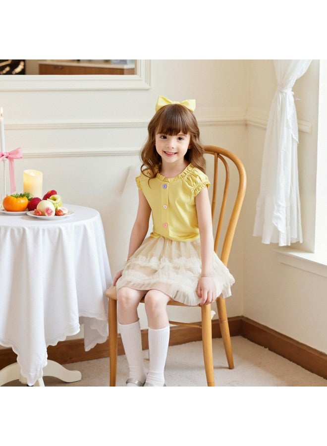 DEESHA Ruffle-trimmed Ballet Style】infant & Toddler Girls' T-shirt - 2025 Summer Versatile Casual Top - Image 3