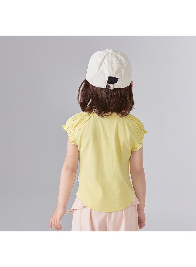 DEESHA Ruffle-trimmed Ballet Style】infant & Toddler Girls' T-shirt - 2025 Summer Versatile Casual Top - Image 4