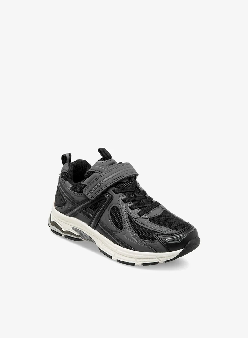 Mister Duchini Panelled Sneakers with Hook and Loop Closure