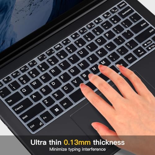 RAYA Silicone Keyboard Cover for Lenovo Yoga Slim 7 / Slim 7i / Slim 7X and Lenovo Yoga Pro 7 Keyboard Protector (Black) - Image 4