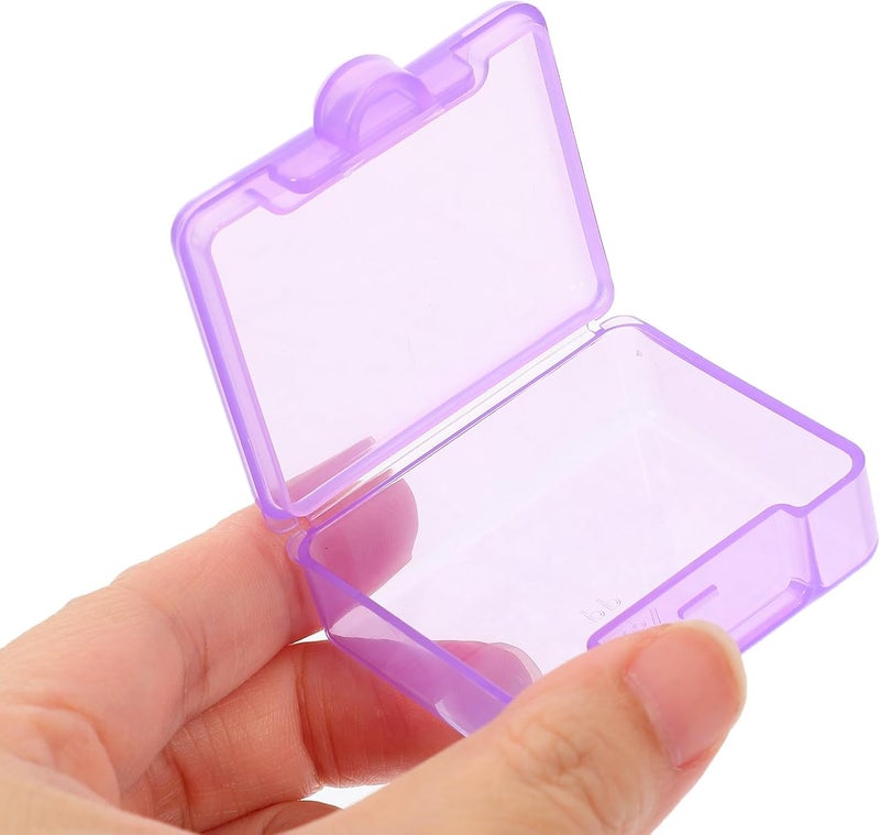 Baluue Square Pill Box 8pcs Travel Medicine Case Small Portable Pill Holder with Lid Plastic Organizer for Daily Vitamins Purse Container - Image 3