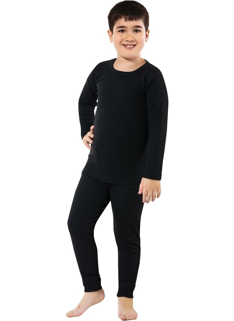 Arma Yıldız Boy Black Bottom Top Thermal Set Underwear 