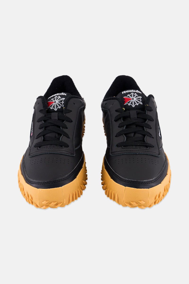 Reebok Men Club C Vibram Lace Up Tennis Shoes, Black - Image 4