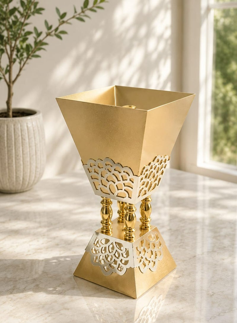 Radin® Premium Metal Incense Bakhoor Burner  Elegant Arabic Oud Burner For Home, Office, Spa, And Gift Use