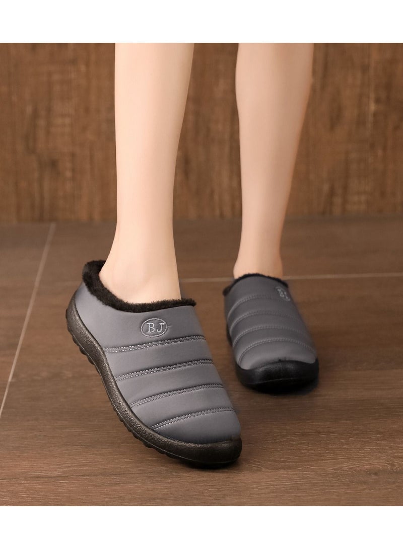 Loquat Women Cotton Slippers Grey - Image 2