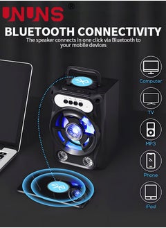 UNUNS Karaoke Machine With 1 Microphone,Portable Bluetooth Karaoke Speaker For TV,Karaoke Machine For Party,Supports TF CardKaraoke Machine With 1 Microphone,Portable Bluetooth Karaoke Speaker For TV,Karaok  - Image 4