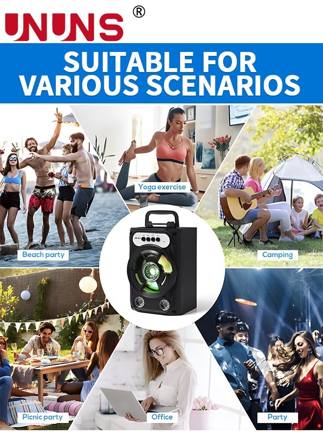 UNUNS - Karaoke Machine With 1 Microphone,Portable Bluetooth Karaoke Speaker For TV,Karaoke Machine For Party,Supports TF CardKaraoke Machine With 1 Microphone,Portable Bluetooth Karaoke Speaker For TV,Karaok - Image 1