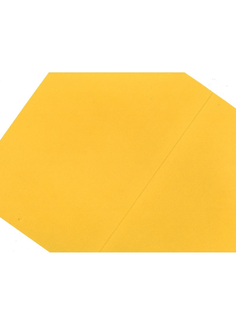 SUPER DEAL 50-Piece Foolscap Size Square Cut Folder Without Fastener Yellow  - Image 4