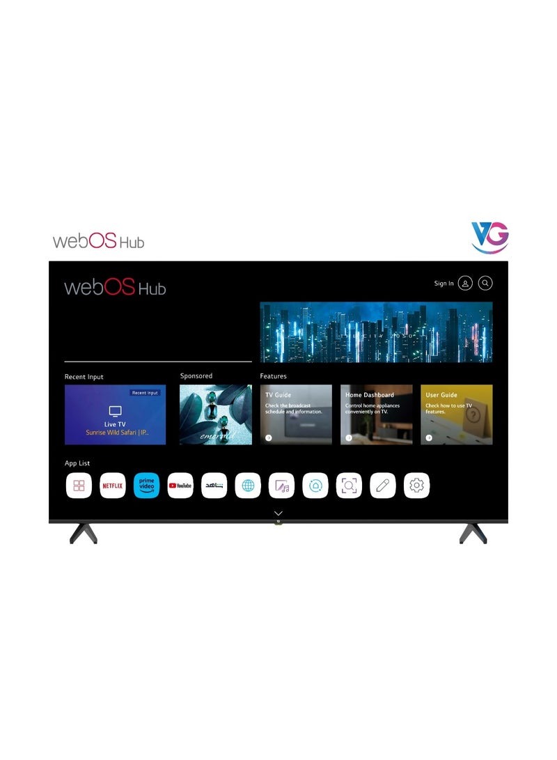 VG 65 Inch Edgeless 4K UHD Smart LED TV | WebOS Hub, Magic Remote, Dolby Audio, Bluetooth, Apple AirPlay, A+ Grade Panel, Free Wall Mount – (VGLED65WOU - 2025) - Image 1