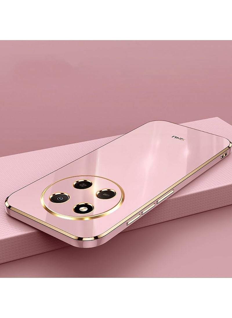 ICARLUS For Honor X9c 5G Case Glossy Electroplating TPU Protective Cover Gold-Pink  - Image 2
