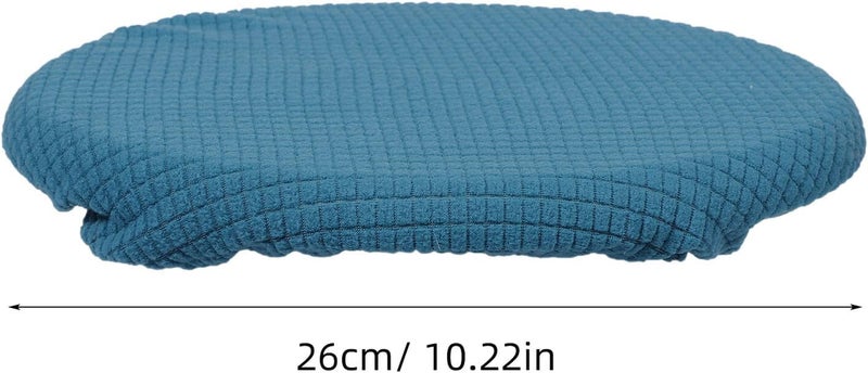 2 Pcs Round Stool Seat Covers for Swivel Chairs, Dustproof Bar Stool Chair Covers, Dark Green Small Size Fits 25-30cm Diameter, Kitchen and Living Room Protective Slipcovers - Image 2