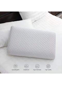 Rest Cresent Memory Foam Knitted Anti-Stress Pillow For Shoulder Pain Relief With Removble And Washable White Cover (40 Cm X 60 Cm X 13 Cm)  - Image 3