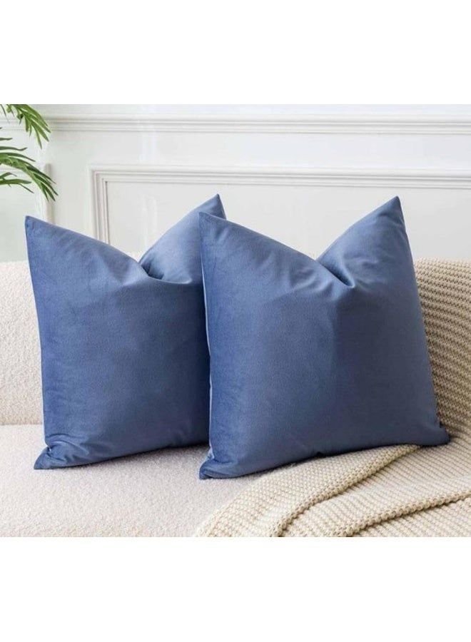 Velvet Throw Pillow Covers - Set of 2