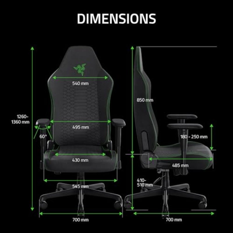 Ergonomic gaming chair for long sessions: black plush fabric, high-density foam cushions, built-in lumbar support, widened seat, 152-degree recline, 2D armrests - Image 2