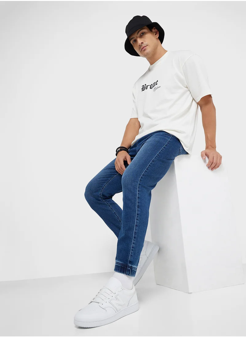 ريبلز مع نمشي MEN'S DENIM JOGGER