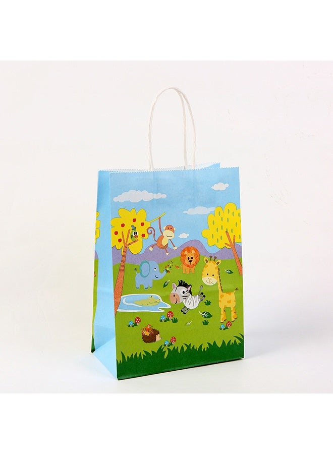 زيمي 14 قطعة من حقائب هدايا الحفلات، حقيبة تسوق، حقائب حفلات للأطفال، لوازم الوجبات الخفيفة والحلوى وحقيبة هدايا وحقائب طعام، حقائب مزدوجة الجوانب لحفلات أعياد الميلاد وحفلات الزفاف مقاس 21*16*8 - Image 4