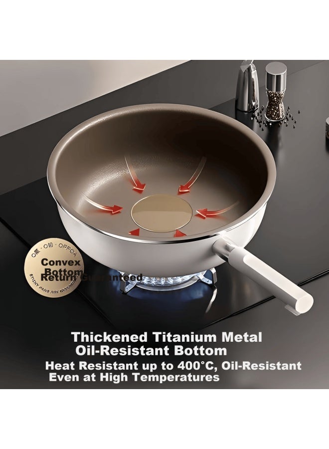 Nintaus Non-stick Titanium Ceramic Flat Frying Pan Small Skillet No Coating Household Cooking Pan Pancake Pan Compatible With Gas And Induction Cooktops - Image 4