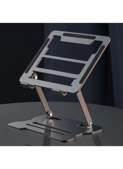 Notebook Computer Convenient Foldable Multi-function Heat Dissipation Notebook Tablet Computer Alloy Bracket Wholesale-Color:Enhanced Heat Dissipation Model Black Installation-free