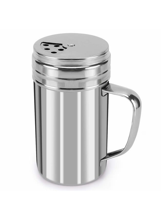 accmor 13oz Salt and Pepper Shakers with Adjustable Pour Holes, Stainless Steel Dredge Shaker, Seasoning Spice Shakers for Salt Pepper Cinnamon Sugar Flour - Image 3