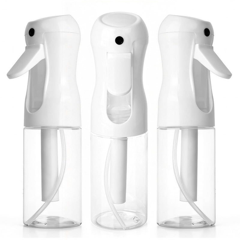 RMNJPW 3Pack Continuous Spray Bottle 200ml, Ultra Fine Water Mister Refillable Empty Spray Bottle for Hair Styling, Salon, Skin Care, Cleaning & Plants (6.8oz Clear) - Image 1