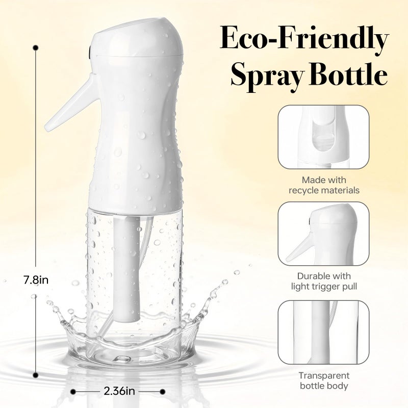 RMNJPW 3Pack Continuous Spray Bottle 200ml, Ultra Fine Water Mister Refillable Empty Spray Bottle for Hair Styling, Salon, Skin Care, Cleaning & Plants (6.8oz Clear) - Image 2
