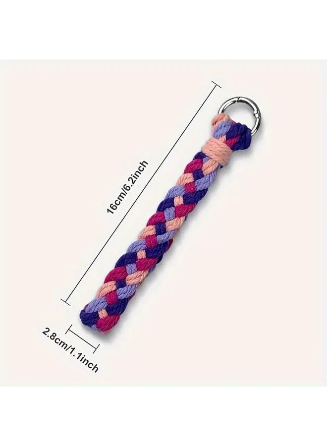 Macrame Keychain DIY Kit For Beginners With Tutorial In Tan Color - Image 4