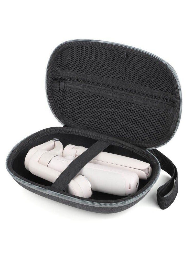 حقيبة تخزين مريحة من جلد PU للستابلايزر Insta360 Flow/DJI SE ولإكسسوارات الهواتف الذكية - حقيبة أنيقة لحمل سهل وحماية. - Image 3