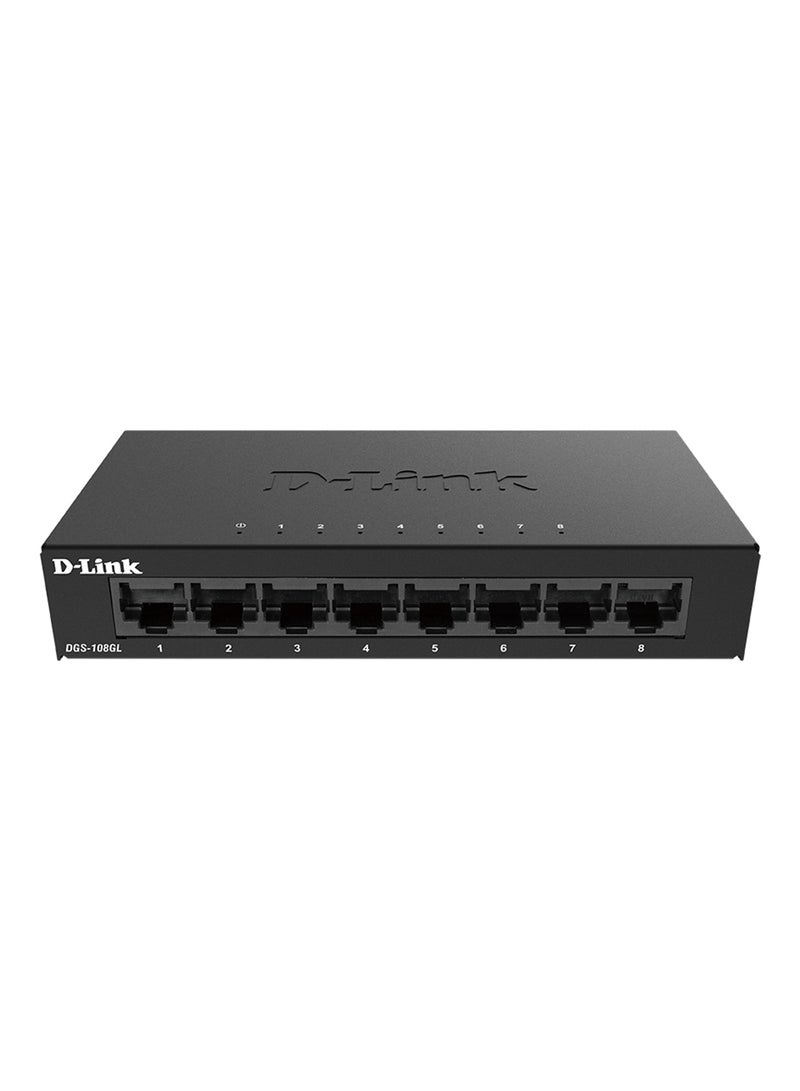 D-Link 8-Port Gigabit Unmanaged Desktop Switch Black - Image 1