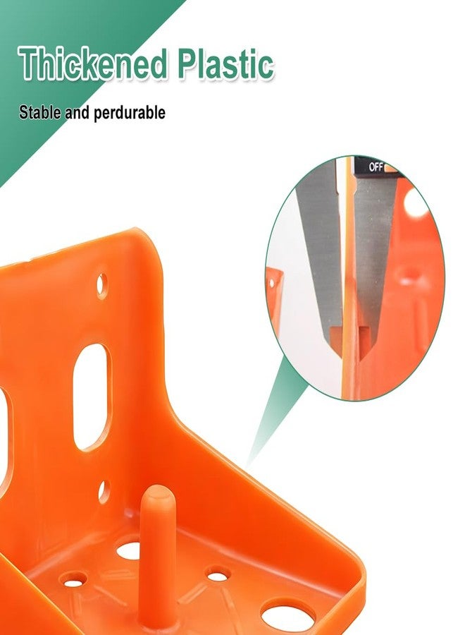 DQITJ 2 Pack Thick Salt Block Holder Mineral Brick Feeder Tray for Cattle Horse Goat Sheep (Small Size, Orange) - Image 5