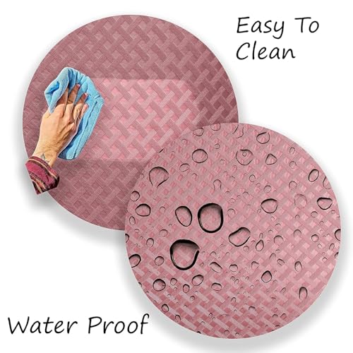 ElastPro EVA Food Grade Washable Anti Slip Mat/Sheet for Fridge, Shelf Liner, Table, Kitchen Drawer mat (Peach Crossed Stripe, 3 Meter) - Image 4
