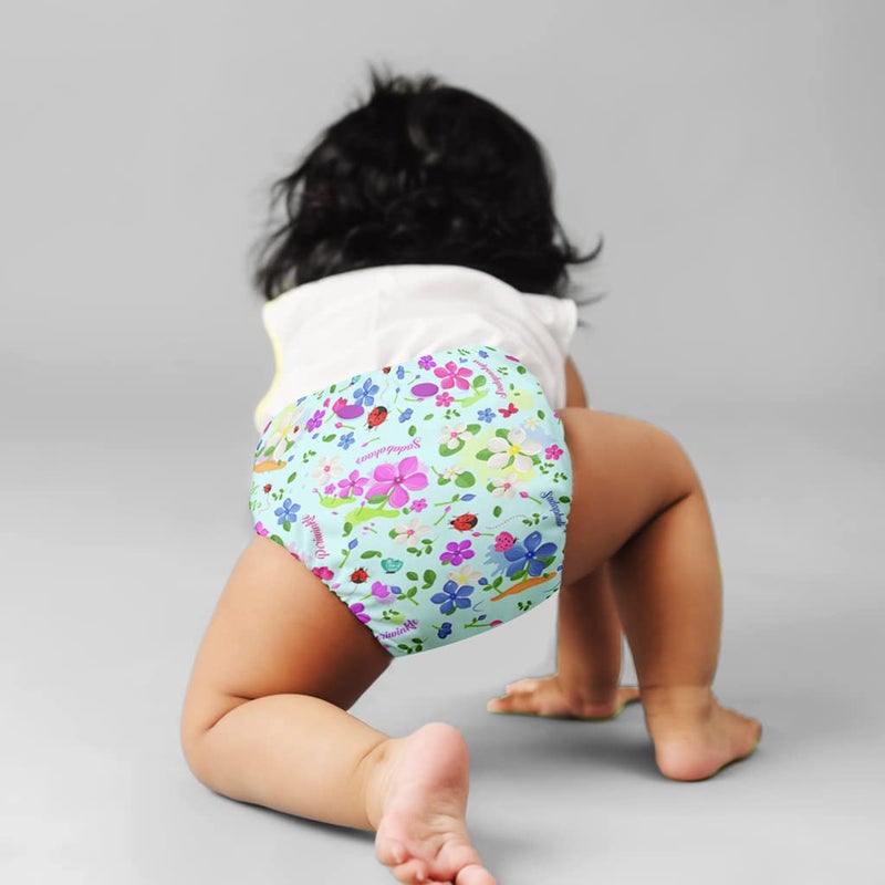 SuperBottoms Swimming Diapers for Babies & Toddlers - Reusable & Adjustable Swim Diapers - Washable Cloth Diapers - Skin Friendly Fabric - Easy to Clean - Fits 3M - 3Y - Image 2