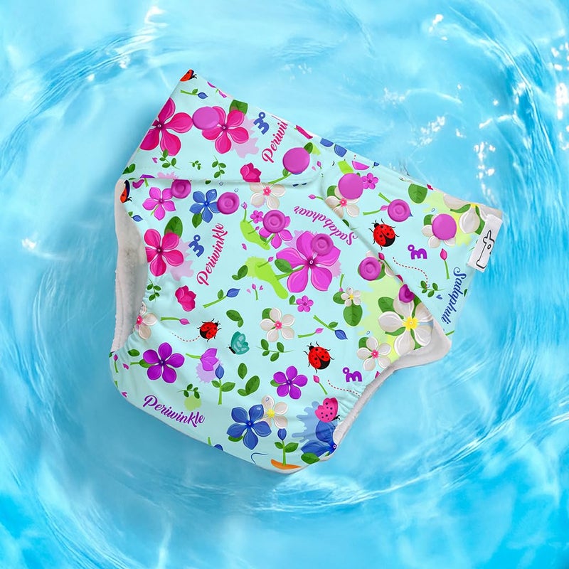 SuperBottoms Swimming Diapers for Babies & Toddlers - Reusable & Adjustable Swim Diapers - Washable Cloth Diapers - Skin Friendly Fabric - Easy to Clean - Fits 3M - 3Y - Image 5