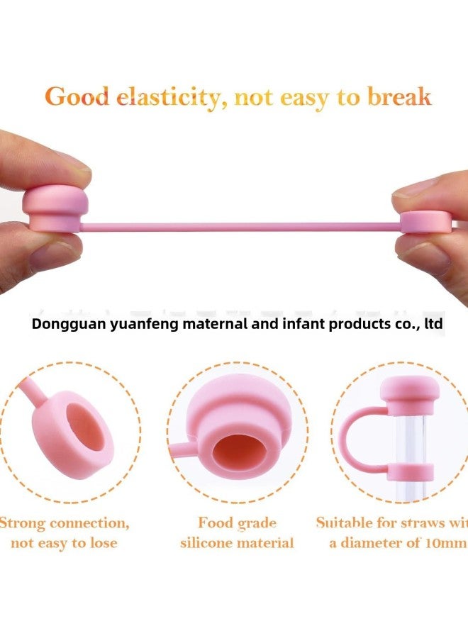 Straw Cover Cross-border Ins Simple Hot Selling Silicone Dust Cap 10mm Leak-proof Plug Vacuum Cup Straw Cup Accessories-Color:Lilac Purple-Capacity:10mm Straw Caliber - Image 5