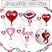 Togvu 32 Inch Large Red Heart Balloons 11pcs 30Inch Large Pink Red Lip Heart Kiss Foil Balloon Love Letter Foil Balloon for Valentines Day Romantic Special Night Makeup Wedding Anniversary Party Decoration - Image 4