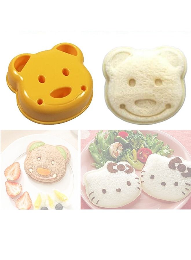 Bee DIY Picnic Kitchen Animal Mould Rice Shaper Bento Accessories Panda Bear Sandwich Cutter Cake Bread Toast Maker Mini Shape - Image 1