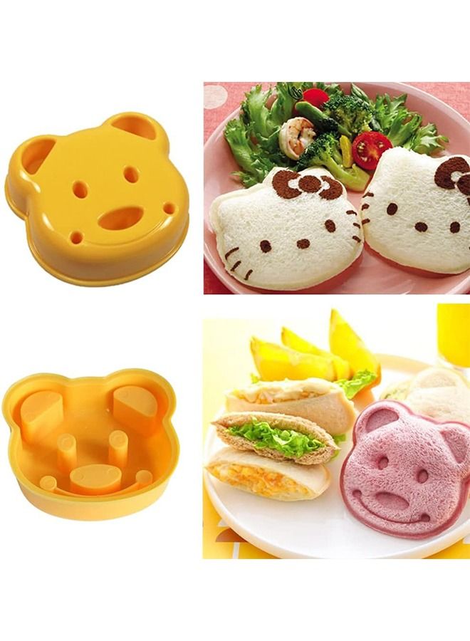 Bee DIY Picnic Kitchen Animal Mould Rice Shaper Bento Accessories Panda Bear Sandwich Cutter Cake Bread Toast Maker Mini Shape - Image 3